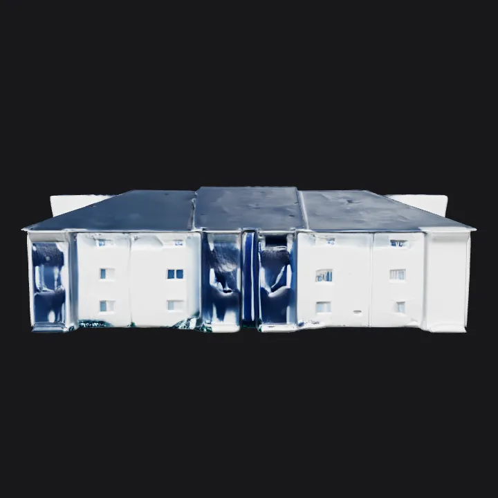 A flat, unfolded cardboard box. sharp edges, simple geometry, symmetric geometry.