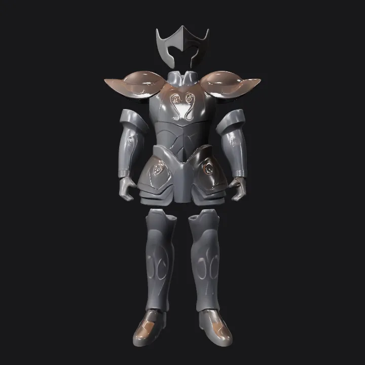 Medieval armored knight character. sharp edges, complex geometry, game-ready, character, symmetric geometry.