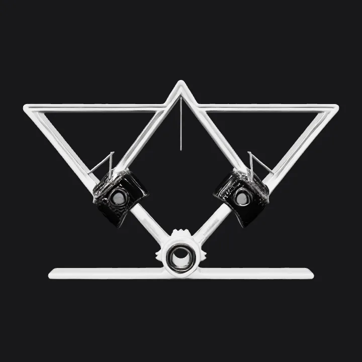 standing adult in casual clothes. complex geometry, smooth edges, character.