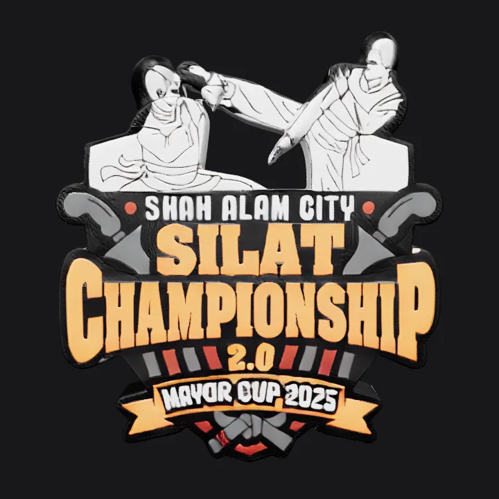 Two people practicing martial arts. sharp edges, complex geometry, character.