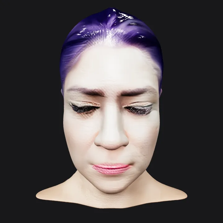 adult human upper body and head. smooth edges, complex geometry, character, symmetric geometry.