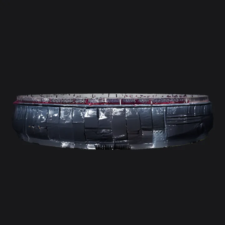 Large football stadium at sunset. complex geometry, symmetric geometry.