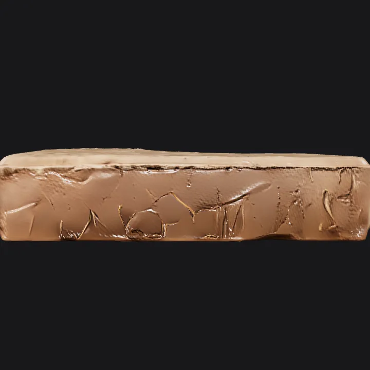 Compressed block of coco peat. sharp edges, simple geometry, symmetric geometry.